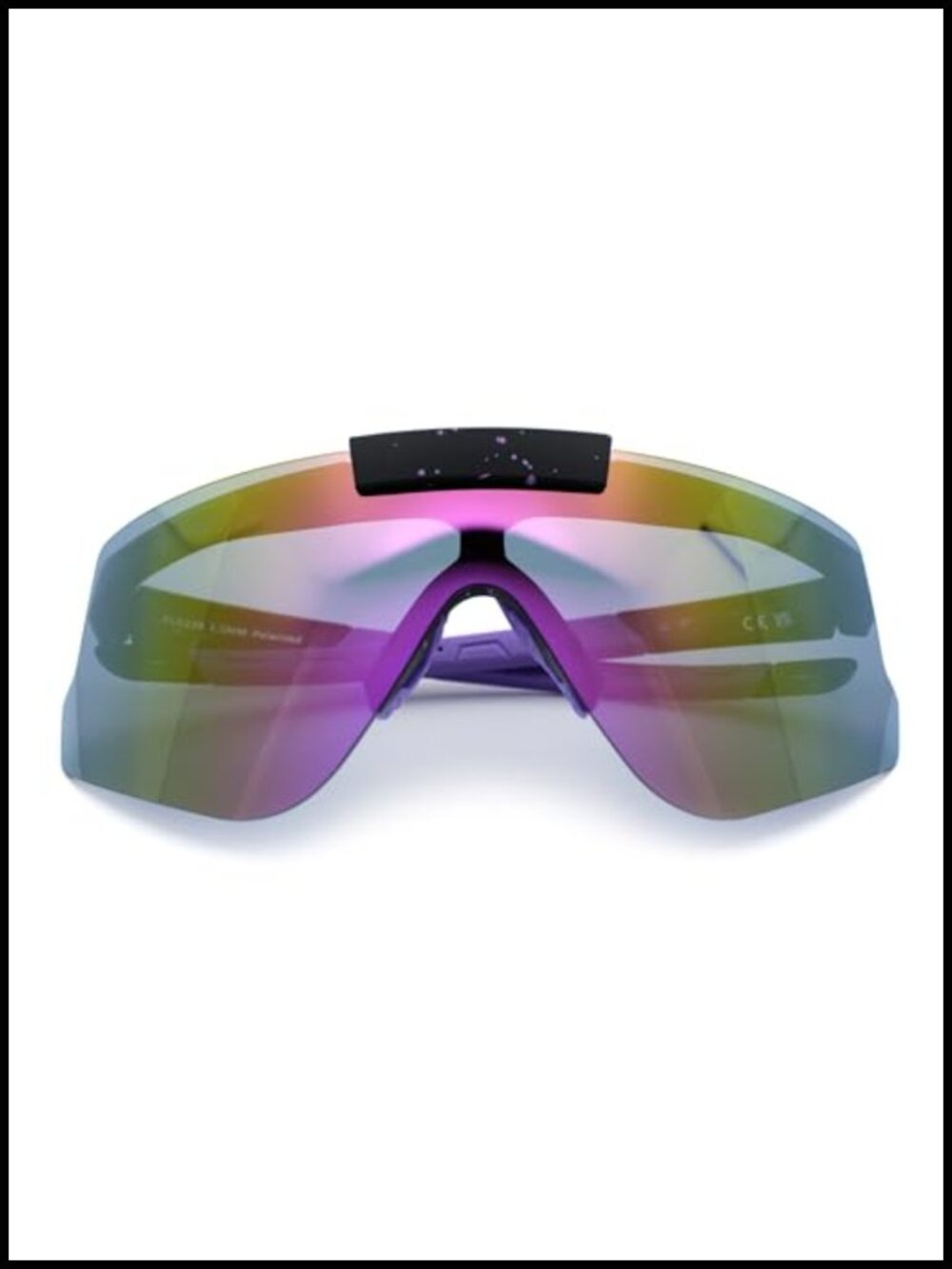 Polarized Mens Flip Up Rimless Oversized Shield Plastic Sport Sunglasses